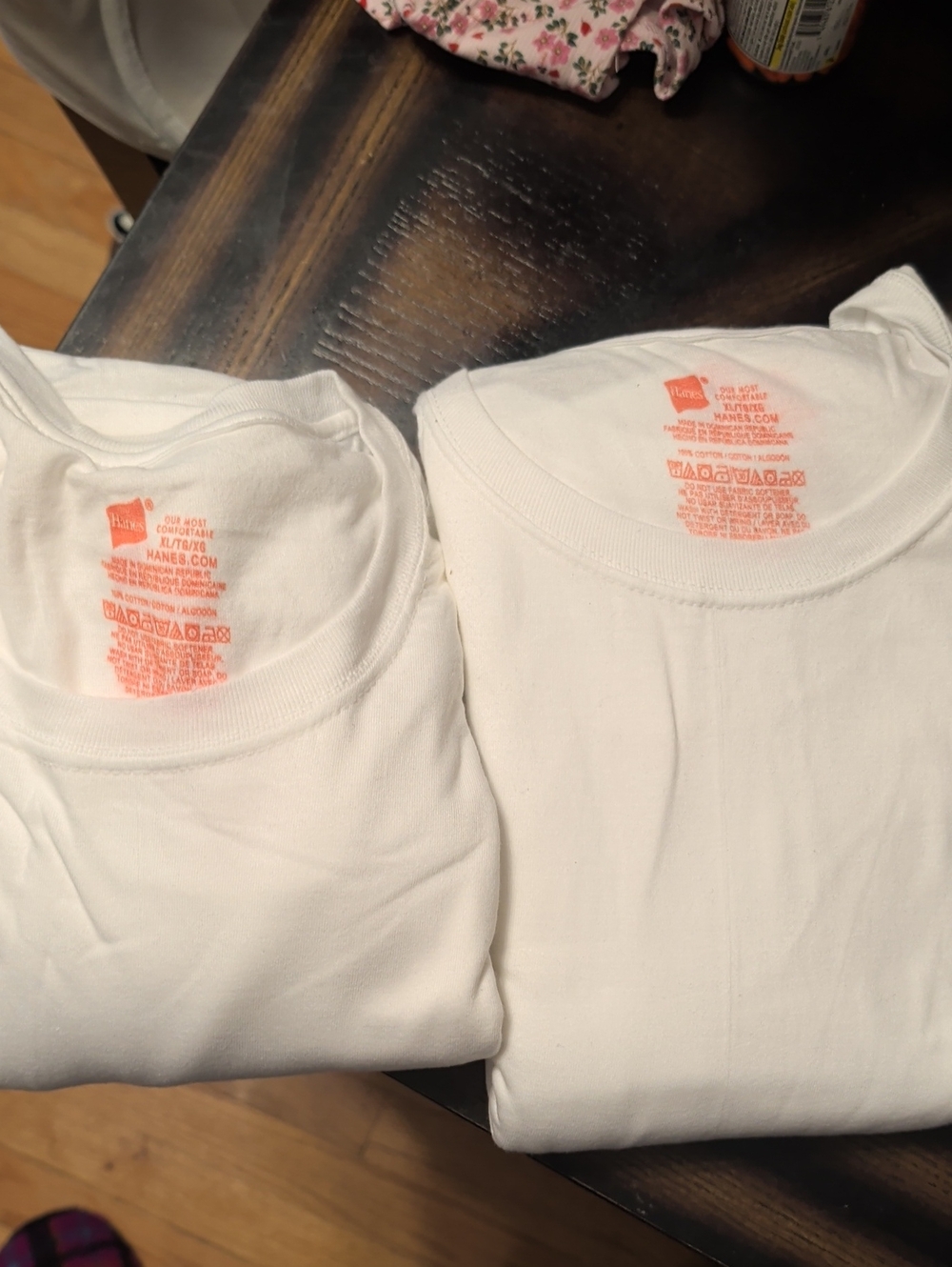 Hanes Our Most Comfort White T-Shirt Size XL New Open Box x6